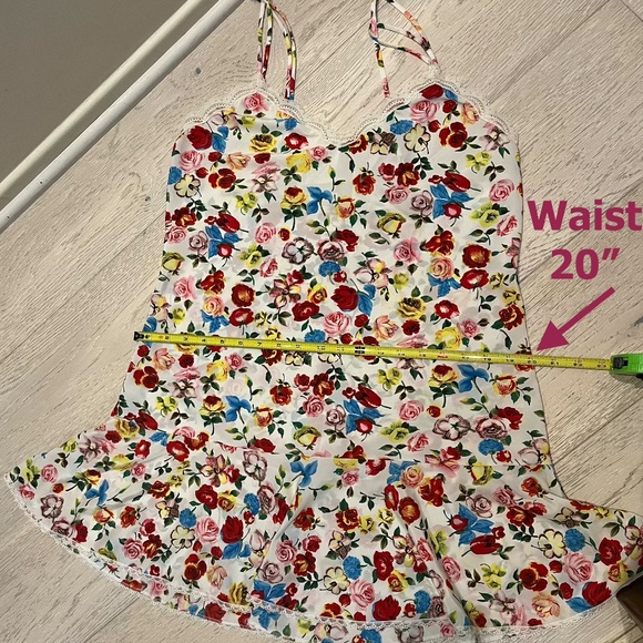 Vintage Natori Slip Nightgown Floral sleep Slip Dress - Large - Picture 3 of 14